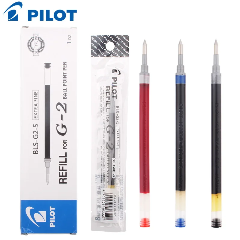 12pcs/Box Pilot BLS-G2 Dr. Grip Gel Refill 0.38mm 0.5mm 0.7mm Refill G-2 Gel Refill School Stationery Pilot Gel Pen Refill