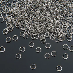1000Pcs High Quality 4/5/6/7/8/9/10mm Stainless Steel Split Rings Open Jump Rings Connectors DIY For Jewelry Making Findings