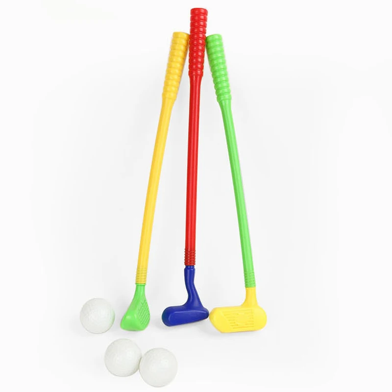 Kid Golf Plastic Golf Clubs Balls Indoor Outdoor Leisure Sports Set  Equipment Children Outdoor Games Plastic Mini Golf Club Set