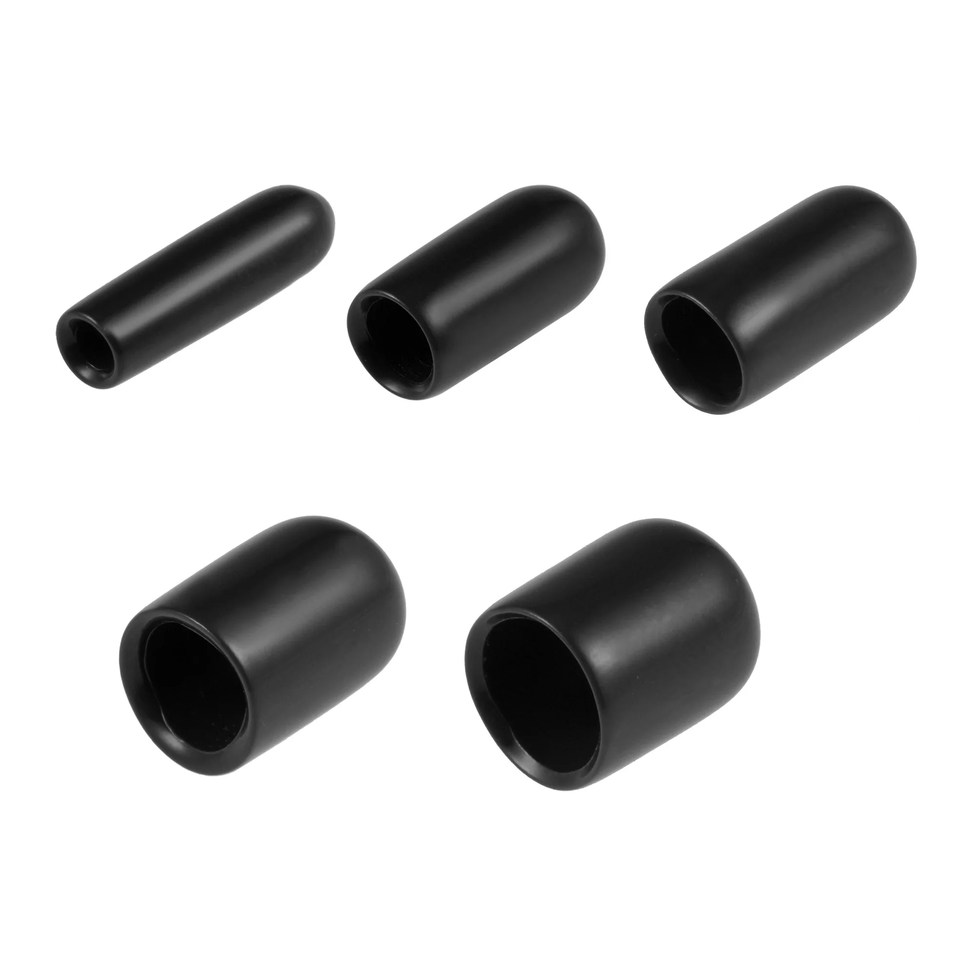 50Pcs Round Rubber End Caps 1/8\