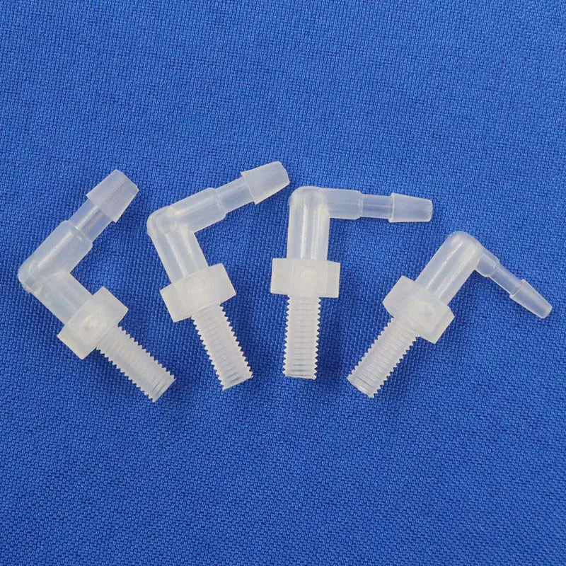 M5 Male Thread Pagoda Elbow Connectors, PP Plastic Pipe Fittings, Irrigation Adapter, Aquarium Tank Hose Joints, 5-100Pcs