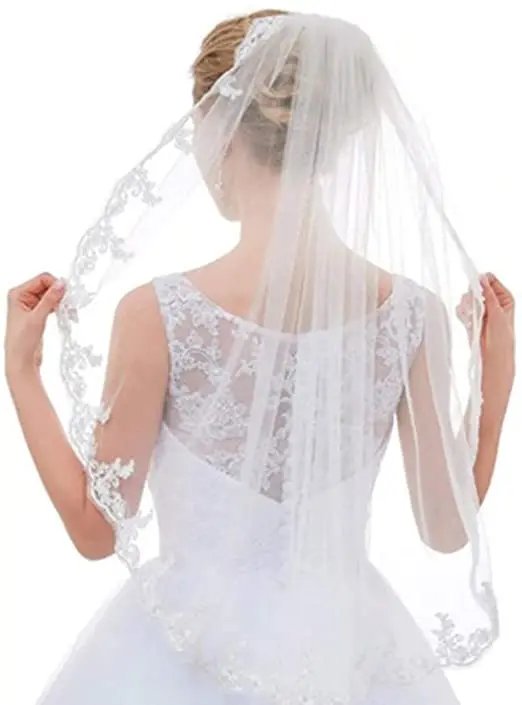 Short Tulle Veil With Comb For Brides And Bridesmaids One Layer Ivory Or White Bridal Veils