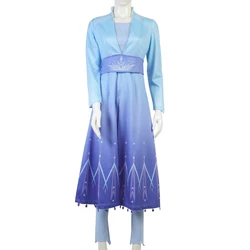 New Cosplay Snow Queen Adult Elsa Dress Costume Halloween Cosplay Elsa Anna Costume Princess Ice Queen Outfit Full Sets