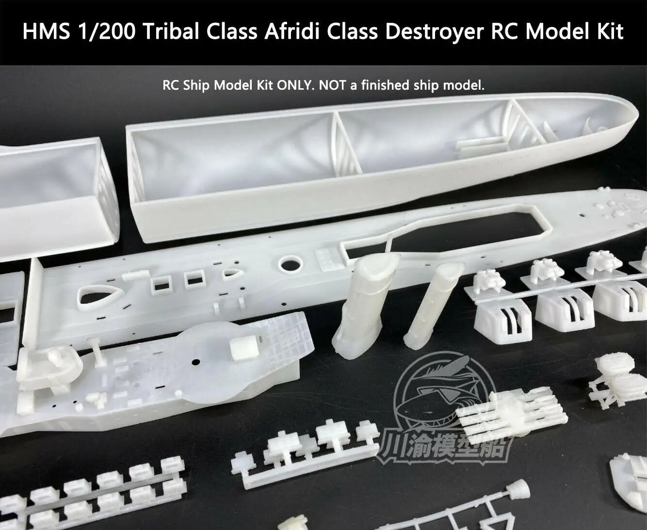 CY510 HMS 1/200 Tribal Class Afridi Destroyer RC Model Kit with Detail Upgrade