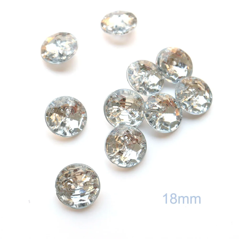 10pc/lot glass Rhinestone small buttons for coat Decorative sewing Acrylic button for cashmere Knit cardigan DIY craft supplies