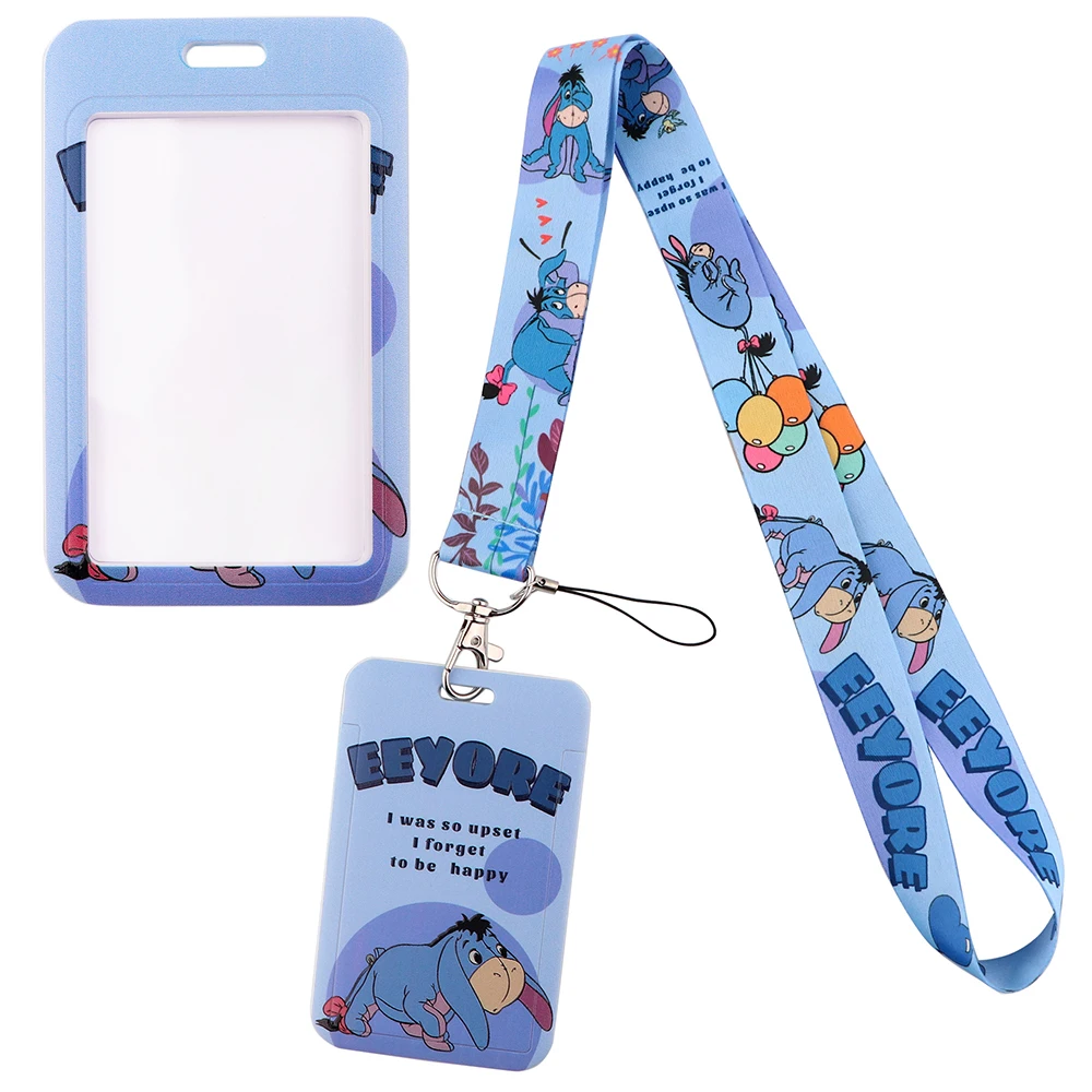 YQ287 Pooh Bear Winnie Lanyard Donkey Eeyore Phone Strap Fashion Key Cord for USB Pendants ID Card Badge Holder Lariat Accessory