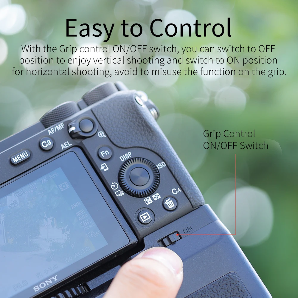 KingMa VG-A6600 Vertical Battery Grip Professional Handle Grip For Sony Alpha 6600,A6600,ILCE-6600 Camera Vertical Shooting Grip