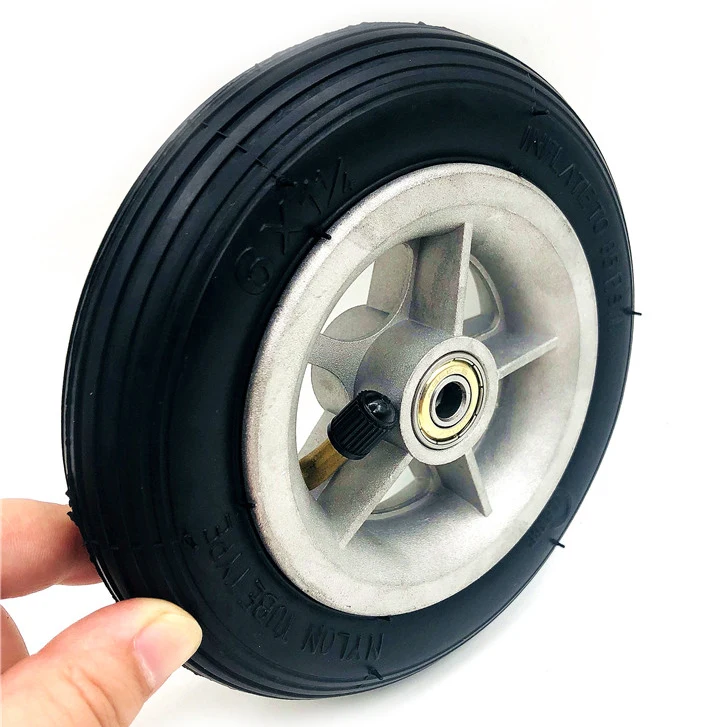 Motorcycle 6x1 1/4 tyre 150MM Scooter Inflation Wheel Aluminium Hub Inner Tube Electric Scooter 4 Inch Rims 6inch Pneumatic Tire