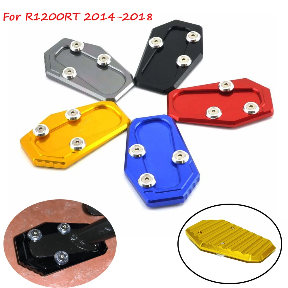 For BMW R1200RT R1200 RT R 1200 RT 2014-2018 Motorcycle CNC Kickstand Foot Side Stand Extension Enlarge Pad Support Plate