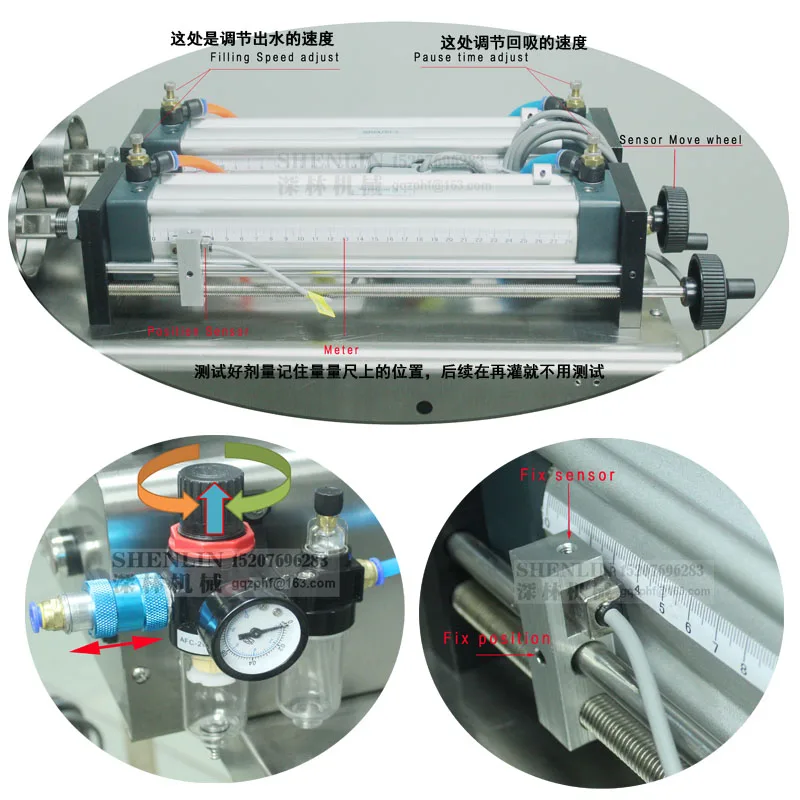 Piston filling machine automatic drawing liqiud water filler automatic bottle filling machine bottle equipment SHENLIN MACHINE