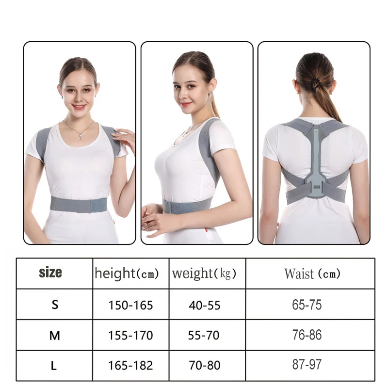 Posture Corrector Upper Posture Brace for Support Providing Shoulder-Neck-Back Relief Pain Adjustable for Men and Women