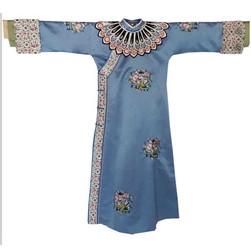 Light Blue Delicate Embroidery Costume Hanfu Wei Yingluo Qing Princess Empress Cosplay Hanfu for TV Play Story of YanXi Palace