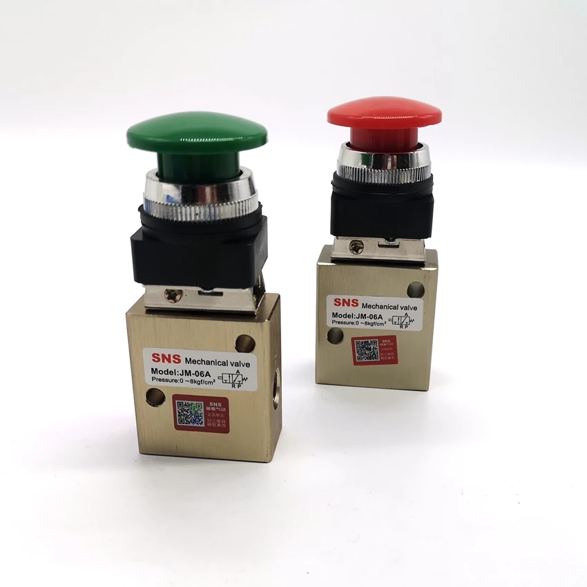 

SNS Mechanical Valve JM-06A Spring-return Type 3/2 Port Normal Closed