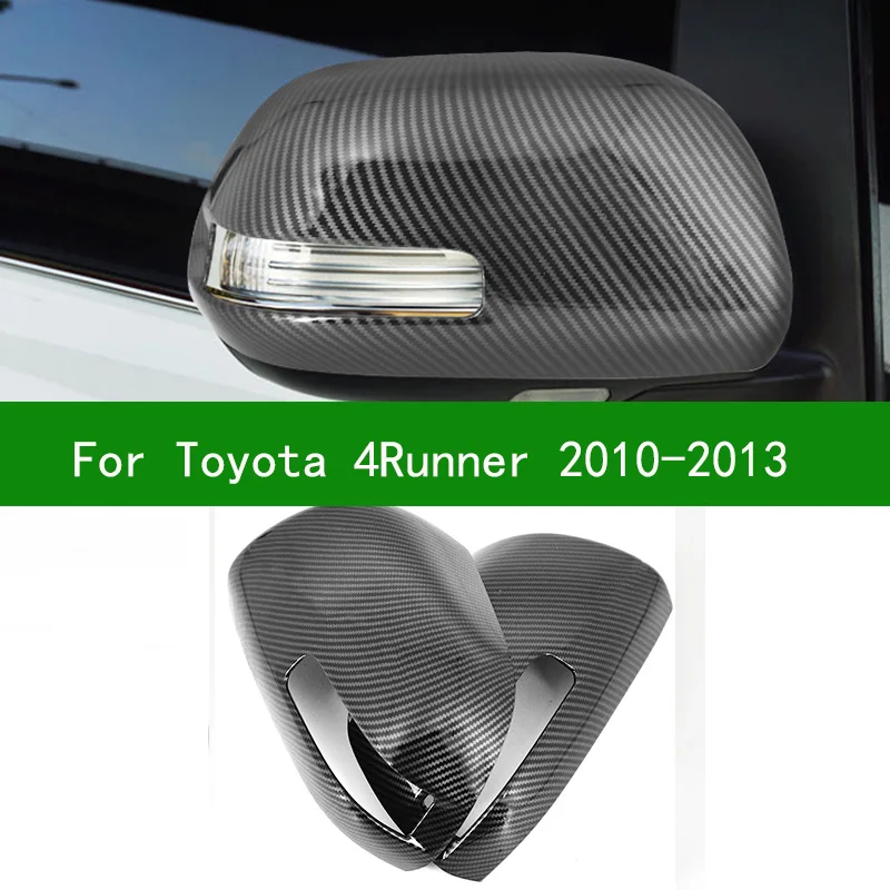 For TOYOTA 4Runner TRD 2010-2013 car Rearview mirror cover trim, Black carbon fibre Side Turn Signal Mirror Covers 2011 2012