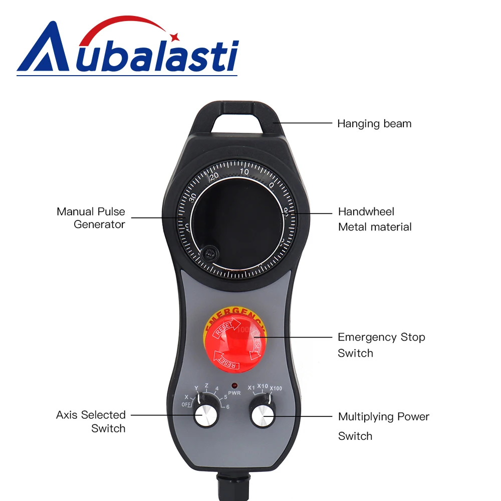 Aubalasti التصنيع باستخدام الحاسب الآلي مولد نبضات 6 محور MPG قلادة عقارب 5 فولت ل 5 فولت مولد نبضات يدوية