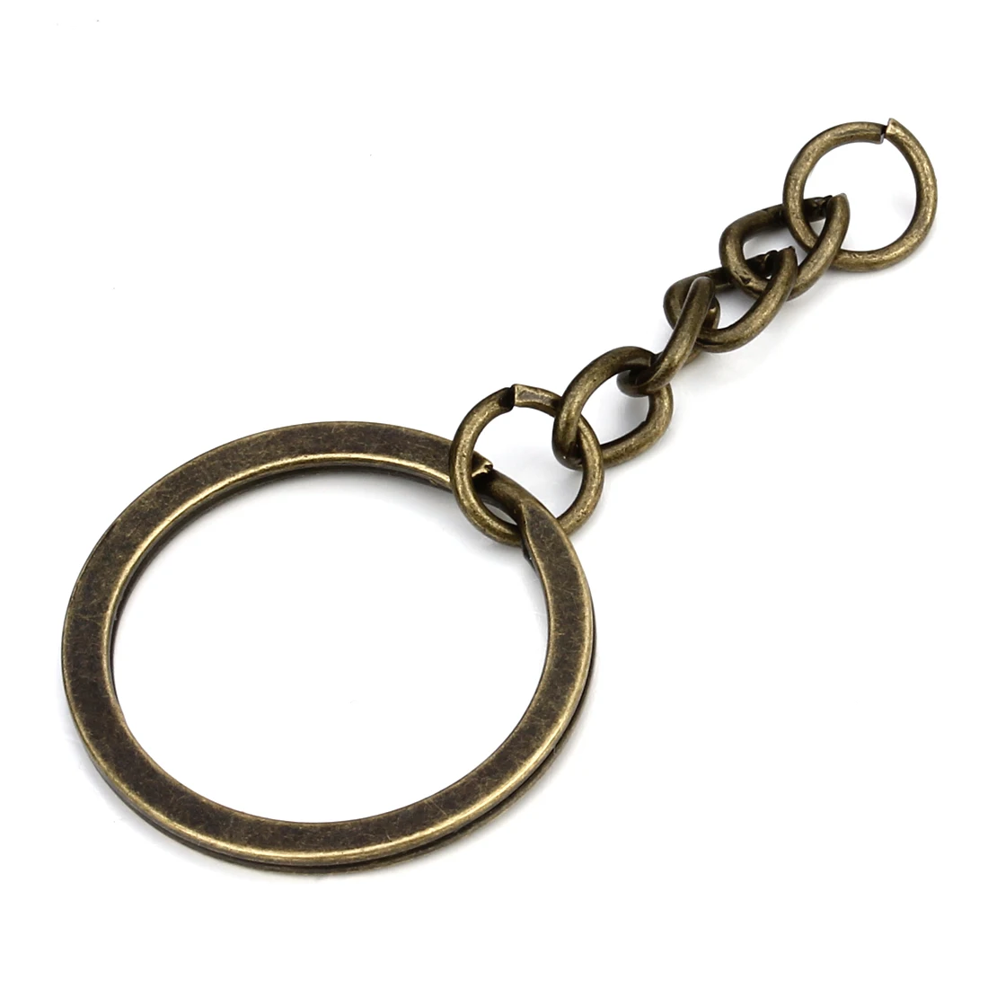 5-20 Stück Schlüsselanhänger in Goldfarbe, Schlüsselring aus Bronze oder Rhodium, 28 mm lang, runde Schlüsselringe für DIY-Schmuckherstellung, Großhandel – Detail 8