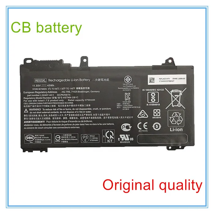 Original quality battery for 45WH RE03XL HSTNN-DB9A Battery For 445 450 440 430 - G6