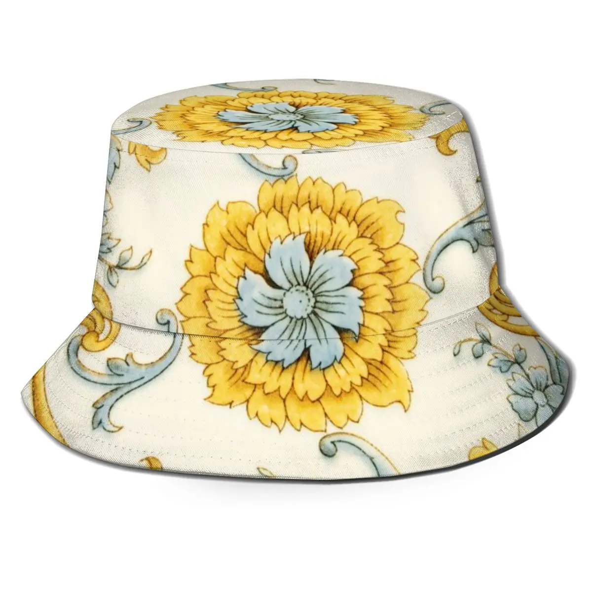 New Fisherman Hat Female European and American Floral Printed Sunbonnet Sun Protection Fashion Casual Ladies Cap Four Seasons