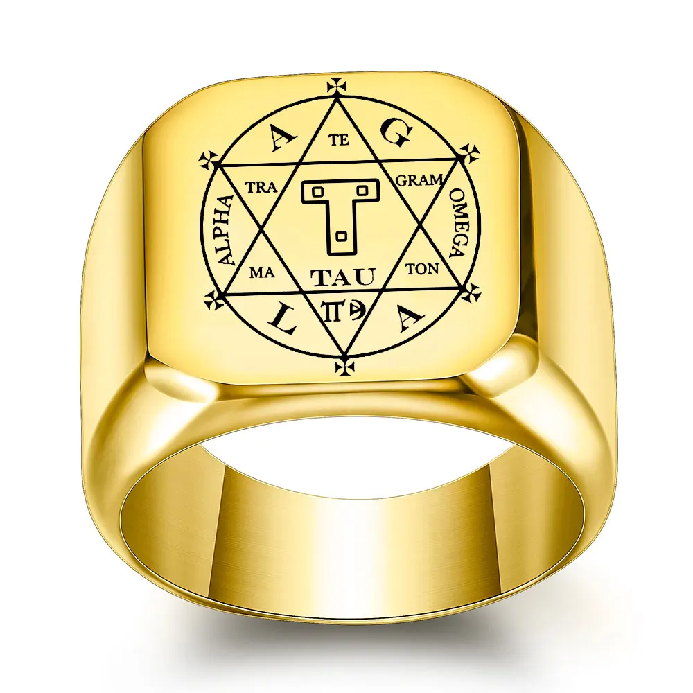 Custom Men Seal Solomon Kabbalah Amulet Signet Ring