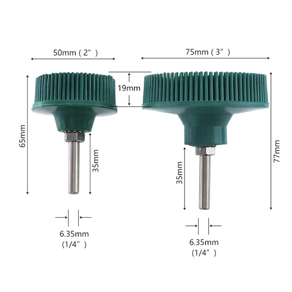 2/3นิ้วไฟฟ้าแปรงขัดแผ่นขัด Emery ยางขัดขัด Scrubber Non-รอยขีดข่วน