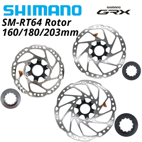 Imagen 1 del producto Shimano GRX SM-RT64 RT54 RT30 RT70 tecnología de Rotor de freno de disco de bloqueo central MTB bicicleta de montaña RT 64 160MM 180MM 203MM