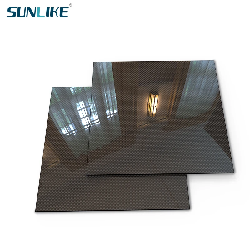 0.25-2.5MM 500mm X500mm 100% Pure 3K Carbon Fiber Plate Panel Sheets Board Fiberic High Composite Hardness Material for RC Model
