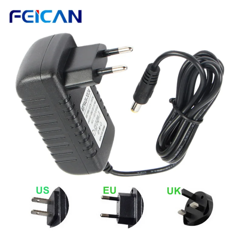 

12V 2A Power Supply AC 100V-240V Power Adapter 2000mA EU US UK Plug 5.5mm x 2.1mm for lED Strip Light CCTV IP Camera