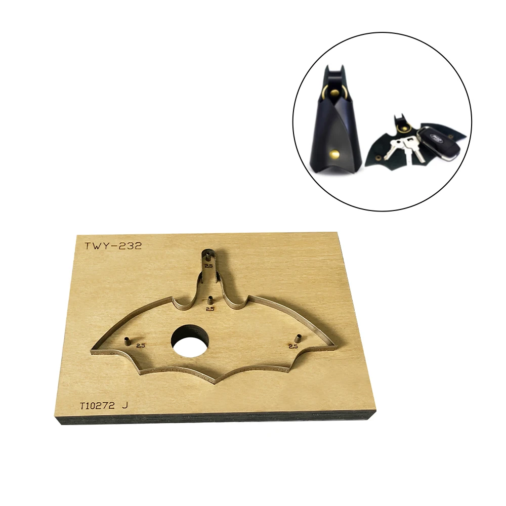 Bat Shape Wooden Cutting Die, DIY Handmade Leather Die Cutting Machine, Laser Mold Hole Punching Tool for Ordinary Die