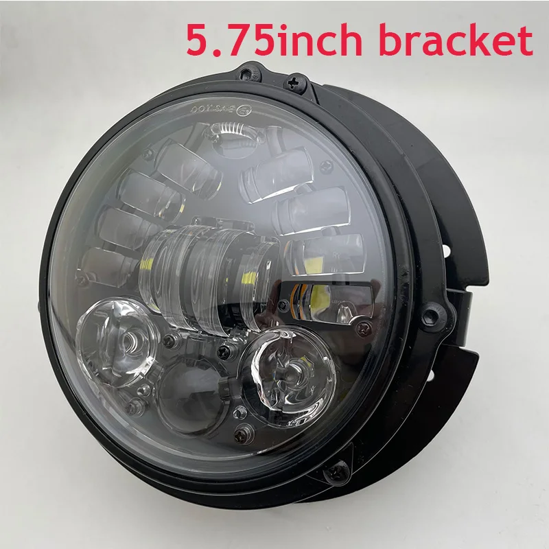 For Honda VTX 2002-2009 VTX 1800 VTX 1300 Motorcycle Projector LED 5.75 Inch Headlight with Mounting Bracket Ring