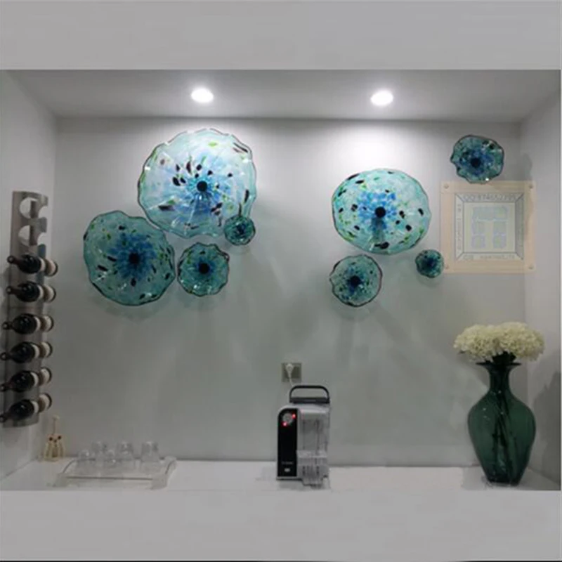 Interior Design Wall Art Hand Blown Glass Wall Plate Murano Glass Wall Sconce for Living Room