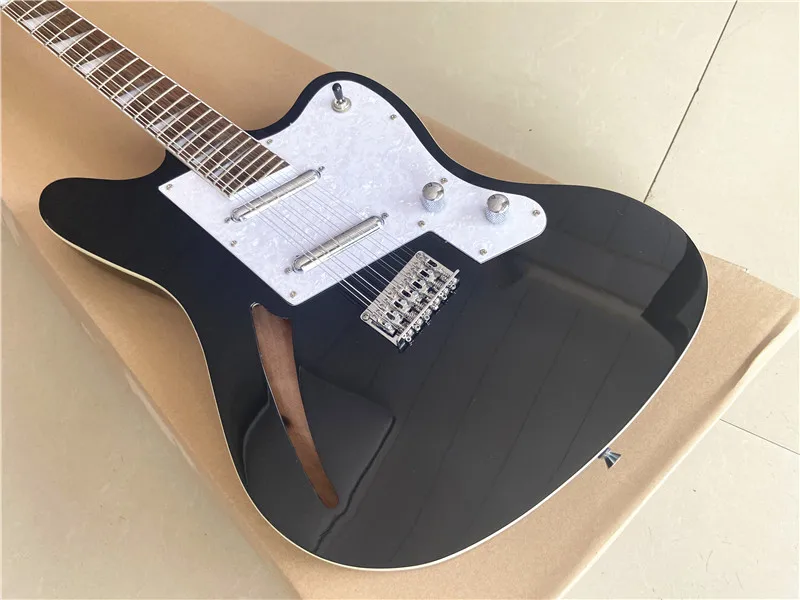 Custom edition Black light 12 string electric guitar lipstick pickup white pearl guard free shipping