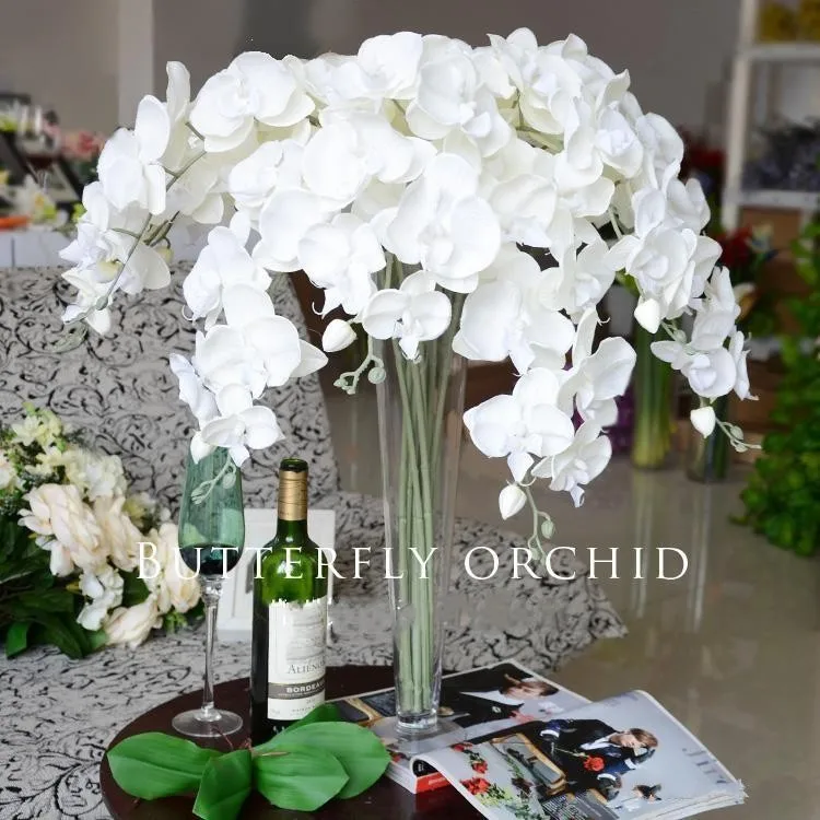 

New 100pcs Upscale Phalaenopsis Artificial flower 90 cm/35" Silk Flower Wedding Home Decoration Free Shipping