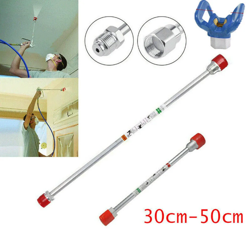 Airless Paint Sprayer Base Tip Spray Gun Extension Pole Rod 20/30/50/75cm/100cm for Spraying Machine Car Cleaning Tool