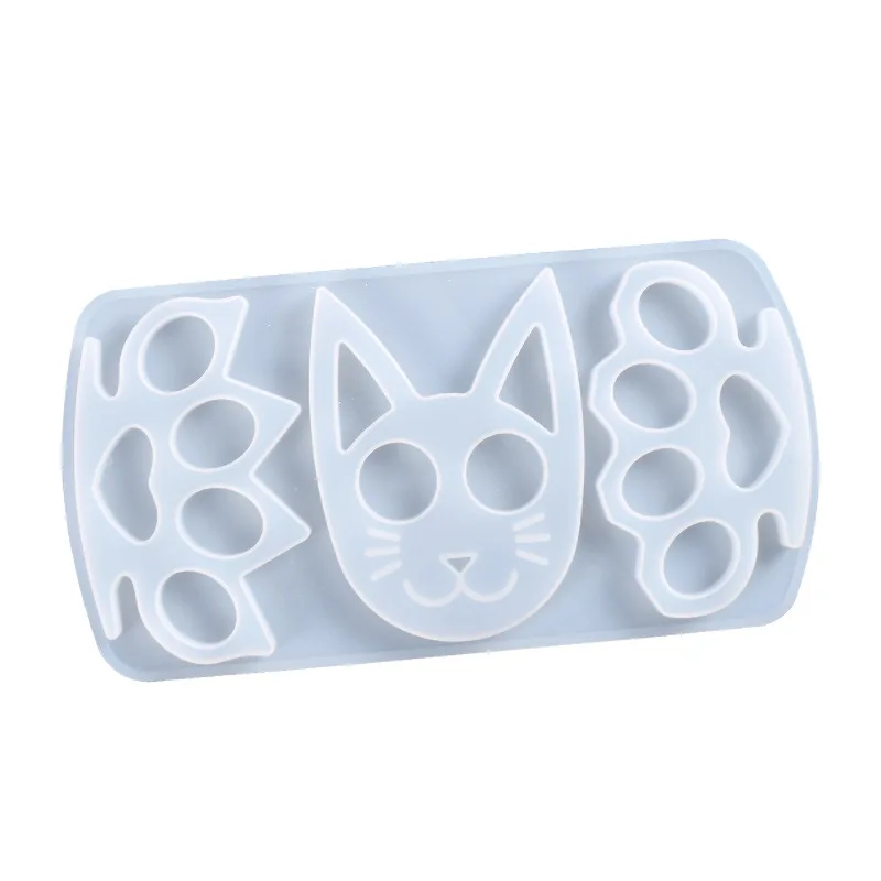 

DIY Cat Head Silicone Molds Self Defense Keychain Mold Pendant Resin Epoxy Craft Mold Decoration silikon form for epoxy resin