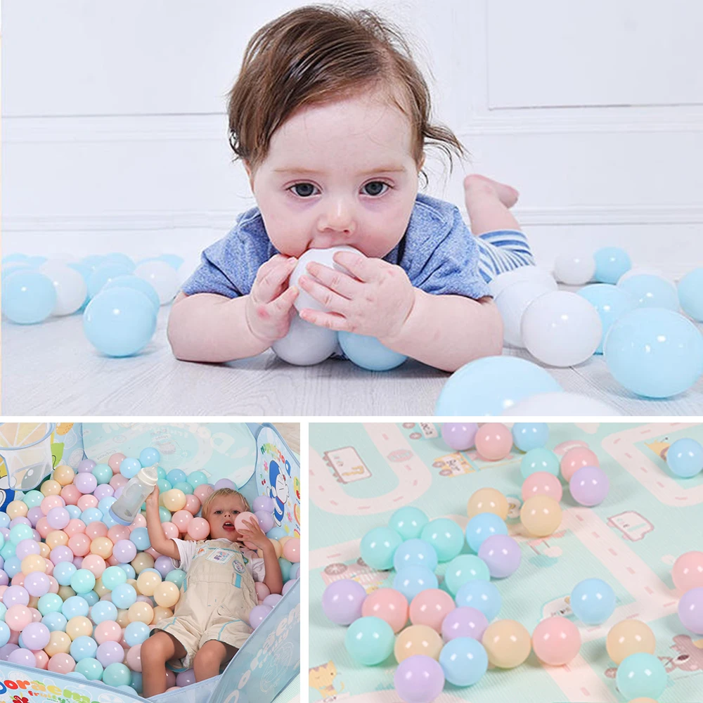 เป็นมิตรกับสิ่งแวดล้อมบอลที่มีสีสันบอลพลาสติกพลาสติกอ่อนสระว่ายน้ำลูกบอลเด็กตลกเด็กSwim Pit Toy Thickenลูกบอลเล่นกลางแจ้งเต็นท์เด็กของเล่น