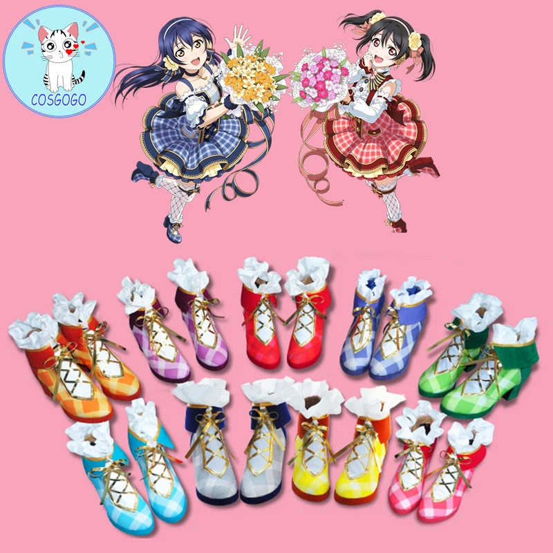 

Anime Love Live Lovelive! Cosplay Shoes Nico Yazawa Nozomi Cosplay Shoes Boots Bouquet Flowers Awakening Daily Leisure Shoes