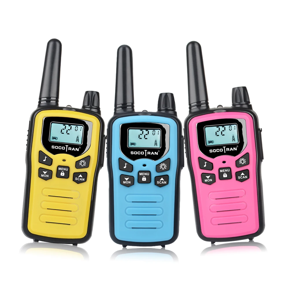 3Pack Walkie Talkie Kids Adults SOCOTRAN SC-R60 22CH License Free Long Range Two Way Radio with USB Recharger kids play phone