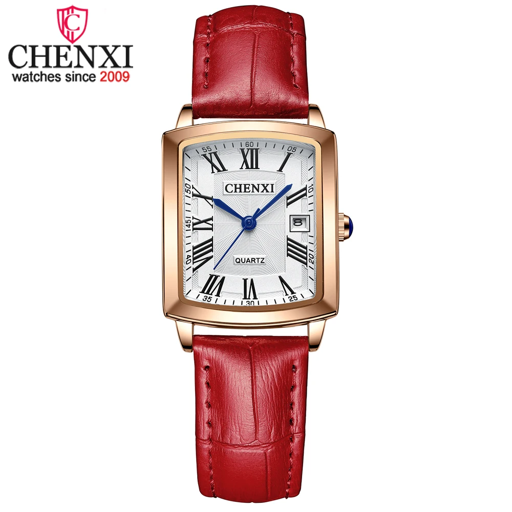 CHENXI Top Luxury Brand Women Watch Casual Leather Strap Ladies Quartz Wristwatch Waterproof Bracelet Watches Relogio Feminino