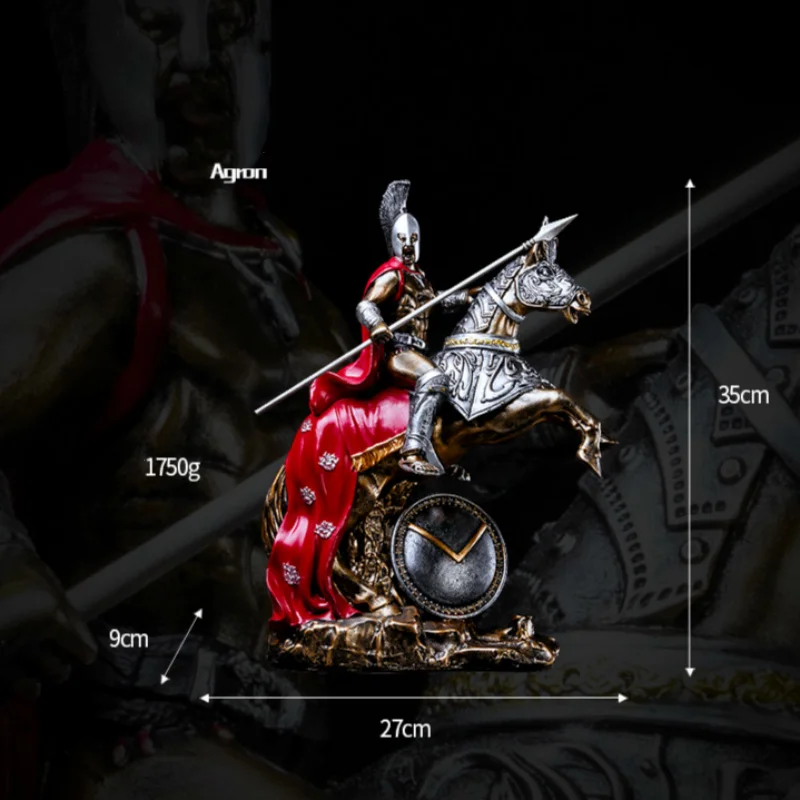 Exquisite Vintage Roman Warriors Crafts Resin Spartan Model Figurine TV Cabinet Living Room Accessories Creativity Home Decor