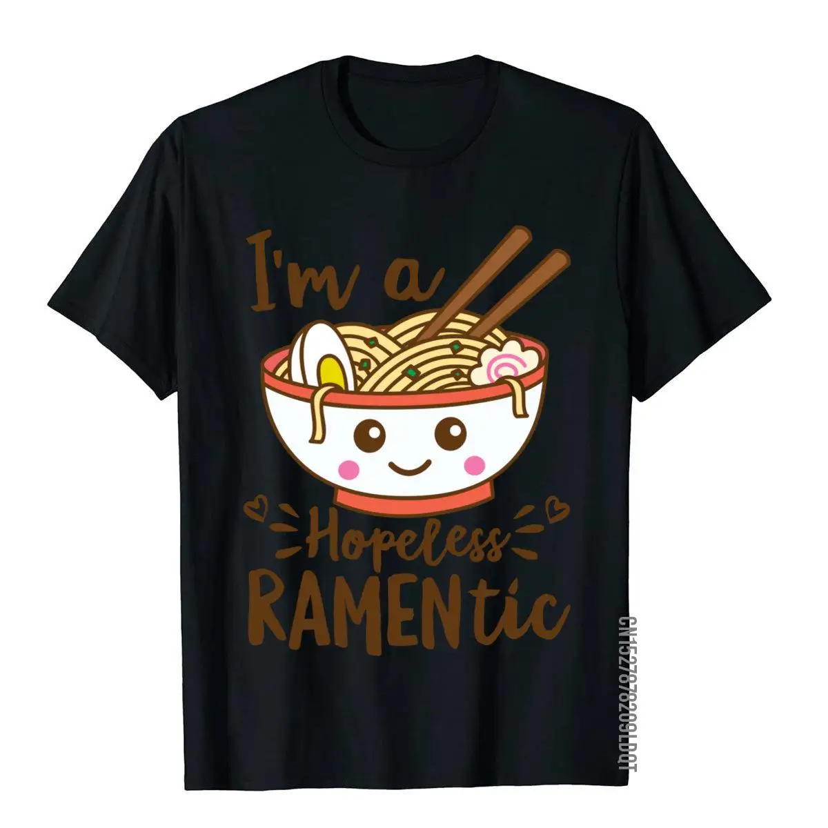 Hopeless Ramentic Cute Kawaii Ramen Noodles Funny Cartoon T Shirts Funny Family Cotton Men Tops & Tees