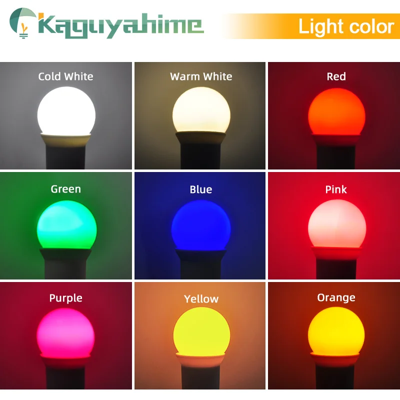 =(K)=  2Pcs Colorful E27 Bulb Led 3W USB Lamp Globe Lampada AC 220V SMD 2835 RGB Flashlight G45 Led Bomlillas KTV Bar Spot Light