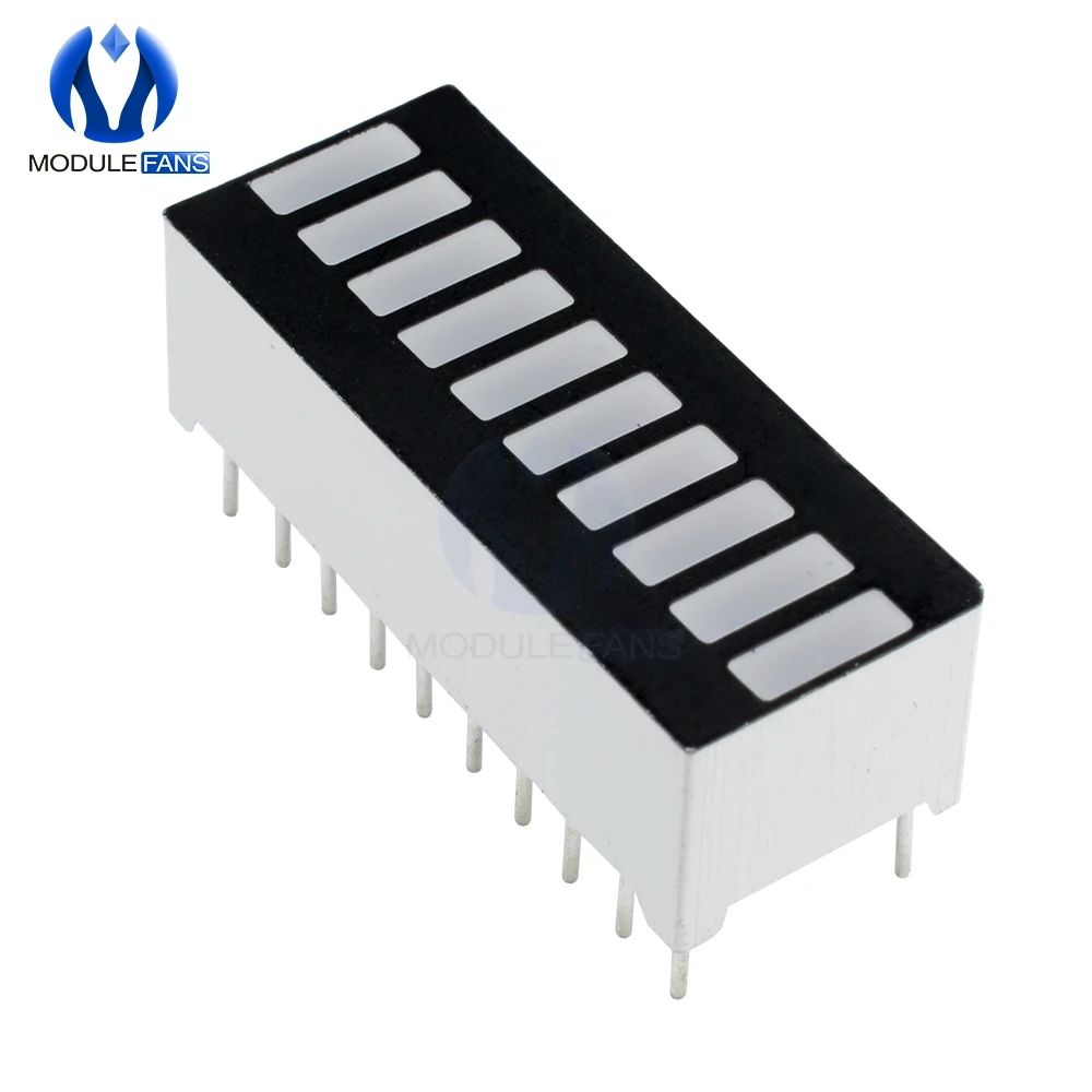 2PCS LED Display Module 10 Segment Bargraph Light Display Module Bar Graph Ultra Bright Red Yellow Green Blue Colors Multi-color