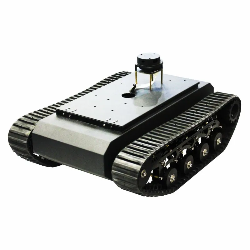 Tzt ros tr500 chassi de tanque robô, chassi de veículo rastreador com carga máxima de 20kg, sistema de suspensão de aço de alto carbono, tankmontado