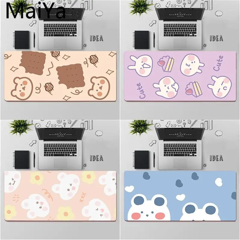 

Maiya Top Quality Cute Japense Rabbit Bear Anime Locking Edge Mouse Pad Game Free Shipping Large Mouse Pad Keyboards Mat