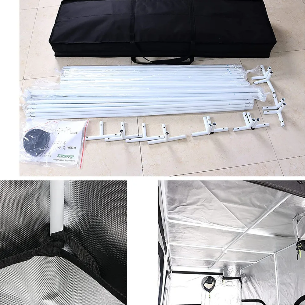 Imagem -05 - Levou Crescer Tenda 50x50x100cm 60x80x80 60x140cm x 160cm 100x100x200cm 120x120x200cm 90x60x135cm Dois em um para Plantas Hidropônicas Crescem