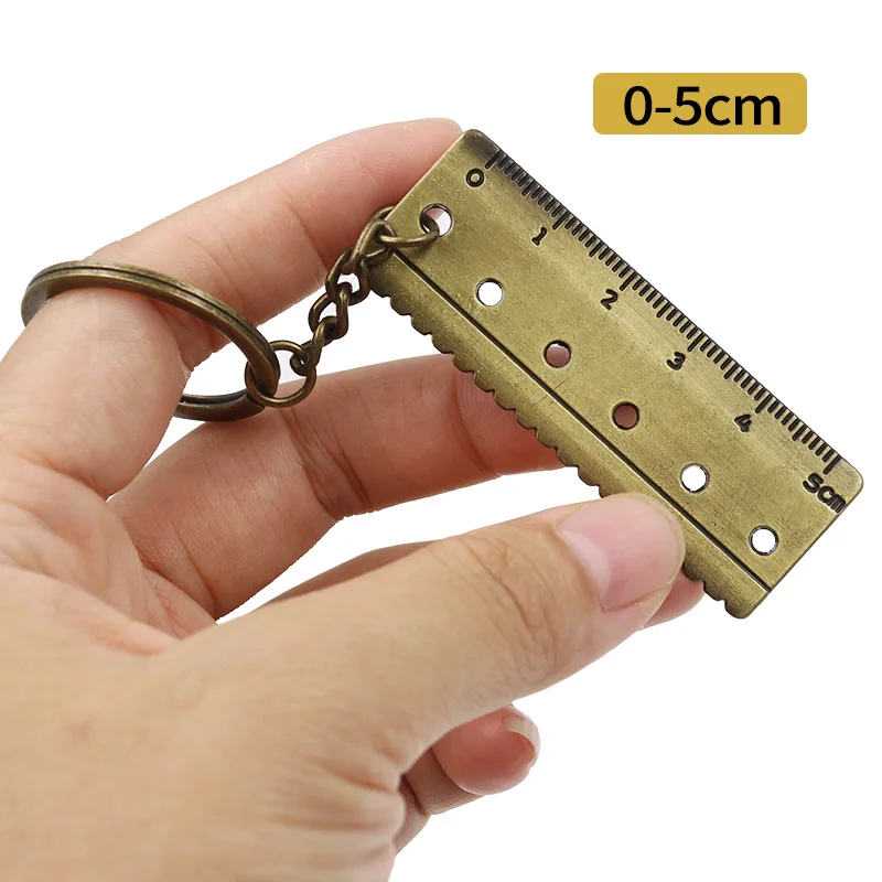 1PC Mini Vernier Caliper Vintage Keychain 0-50mm 0-45mm Car key