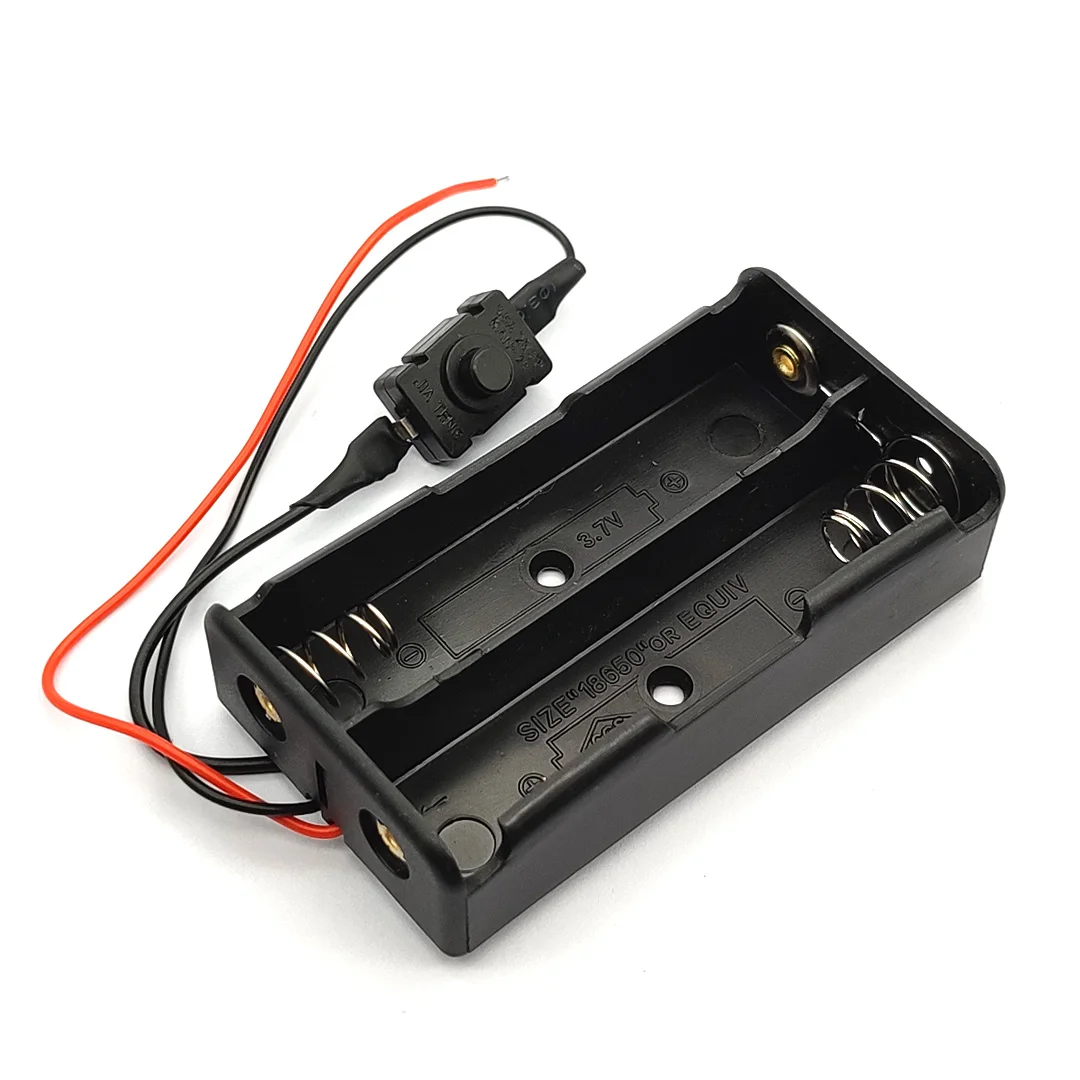 18650 Battery Case With Switch 2 x 3.7V Lithium 18650 Battery Holder Battery Storage Case Diy Kit 7.4V Series Connection