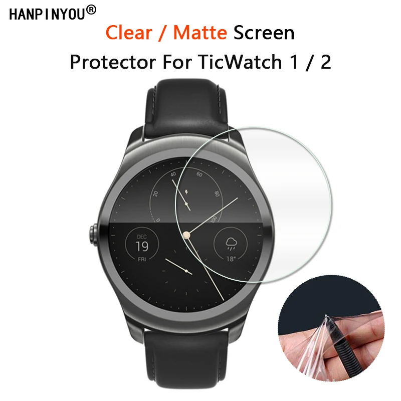 1/10 Pcs For Mobvoi TicWatch 2 / 1 Sports Smart Watch Clear Glossy / Matte Screen Protector Soft Film -Not Tempered Glass