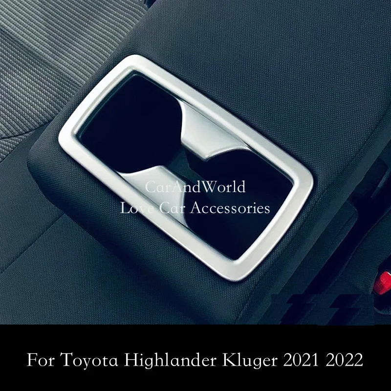 

Для Toyota Highlander Kluger 2022-2025 заднее сиденье, чашка для воды, подлокотник, рамка, крышка, наклейка из АБС-пластика из углеродного волокна, аксессуары