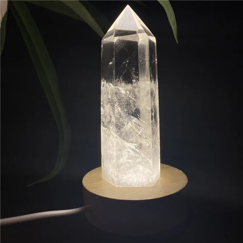 Quartz crystal white melting stone crystal lamp obelisk energy crystal Heal home feng shui decoration